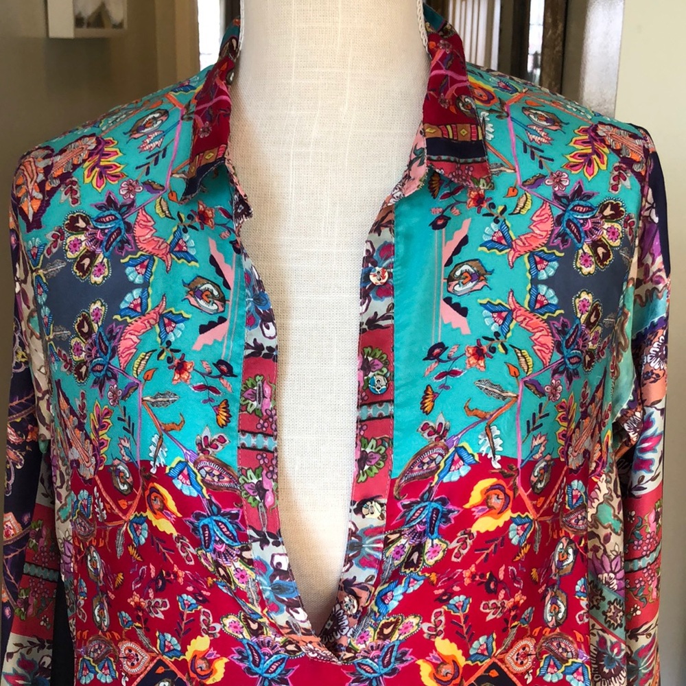 Johnny Was silk blouse